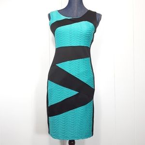 Enfocus Studio bodycon color block dress size 6